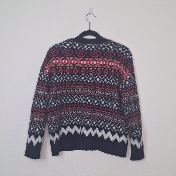 Cupcakes & Cashmere Fair Isle Cardigan Sz S Button Front Nordic Cabin Holiday - Picture 6 of 10